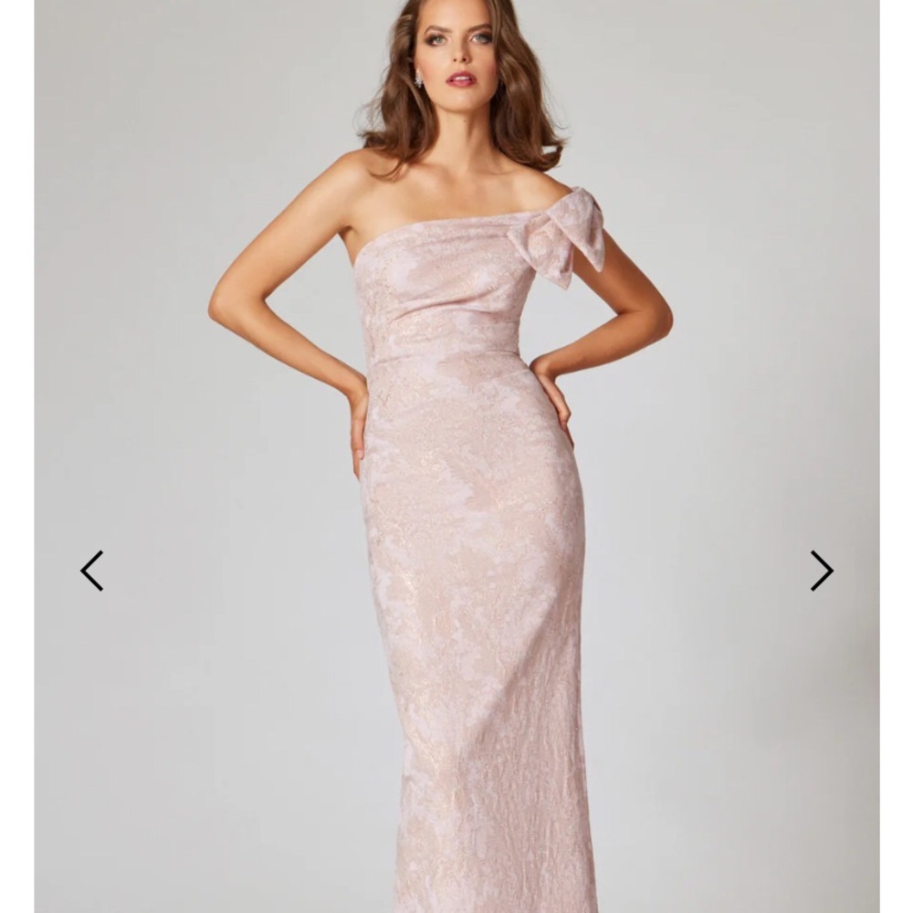 Teri Jon One Shoulder With Bow Gown